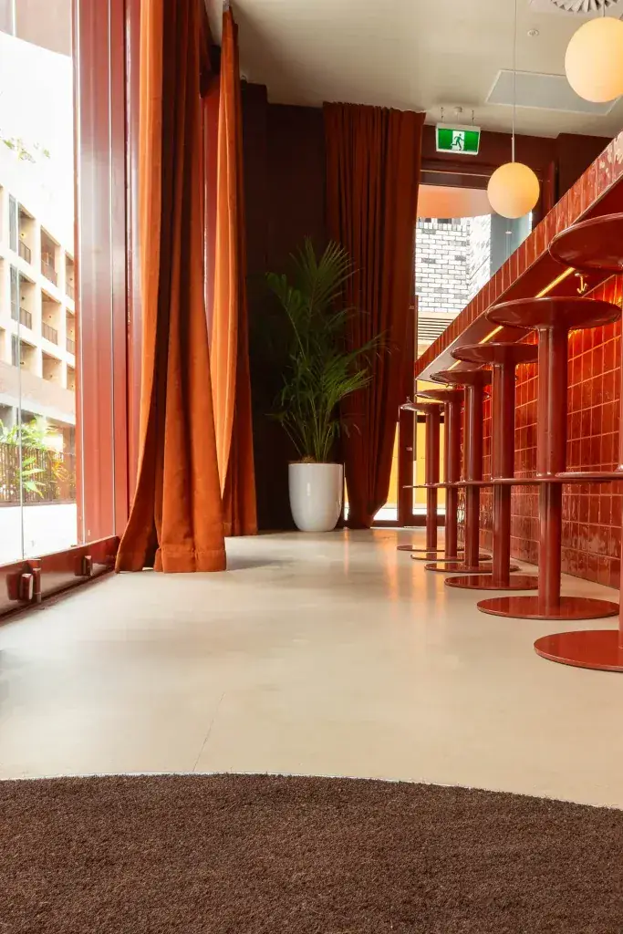 Finished commercial flooring and stair transitions — Premrest photo library